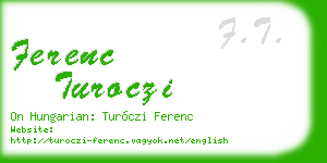 ferenc turoczi business card