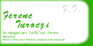 ferenc turoczi business card